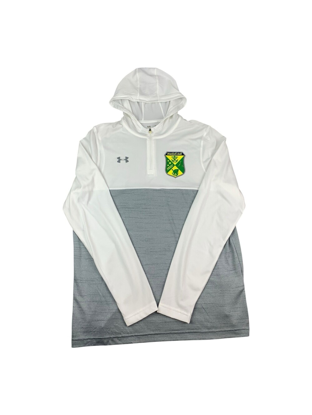 Under Armour Notre Dame 1/4 Zip Pullover Hoodie, Stanford Hall Crest, Men’s Med